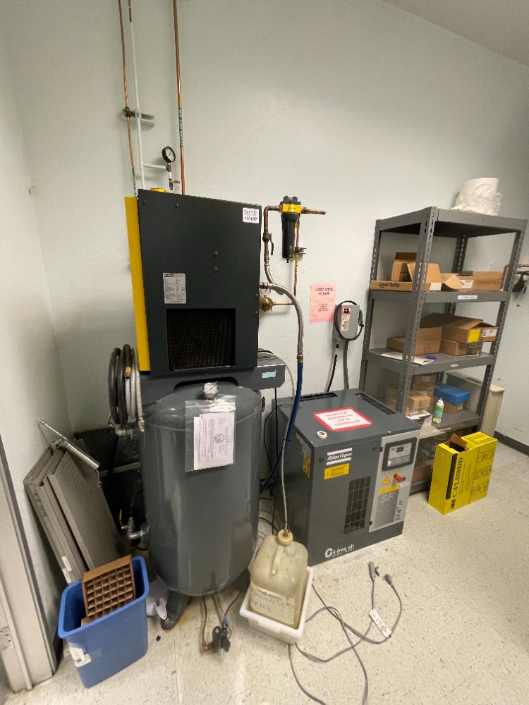 Image of Atlas Copco Oil Free Air Compressor System and Refrigerated Air Dryer